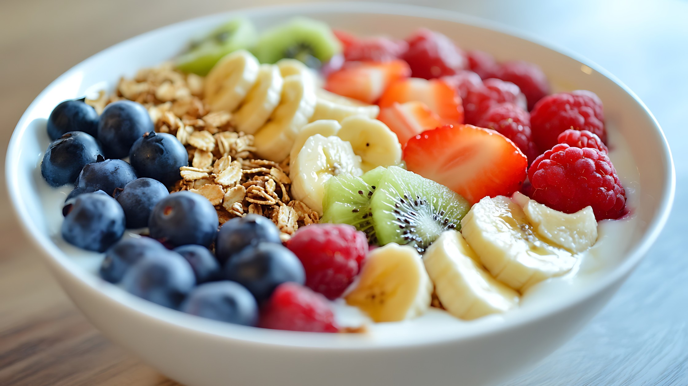 🥣 Joghurt-Obstsalat mit Beeren, Banane & Birne – fruchtiger Sattmacher für Büro & Abend