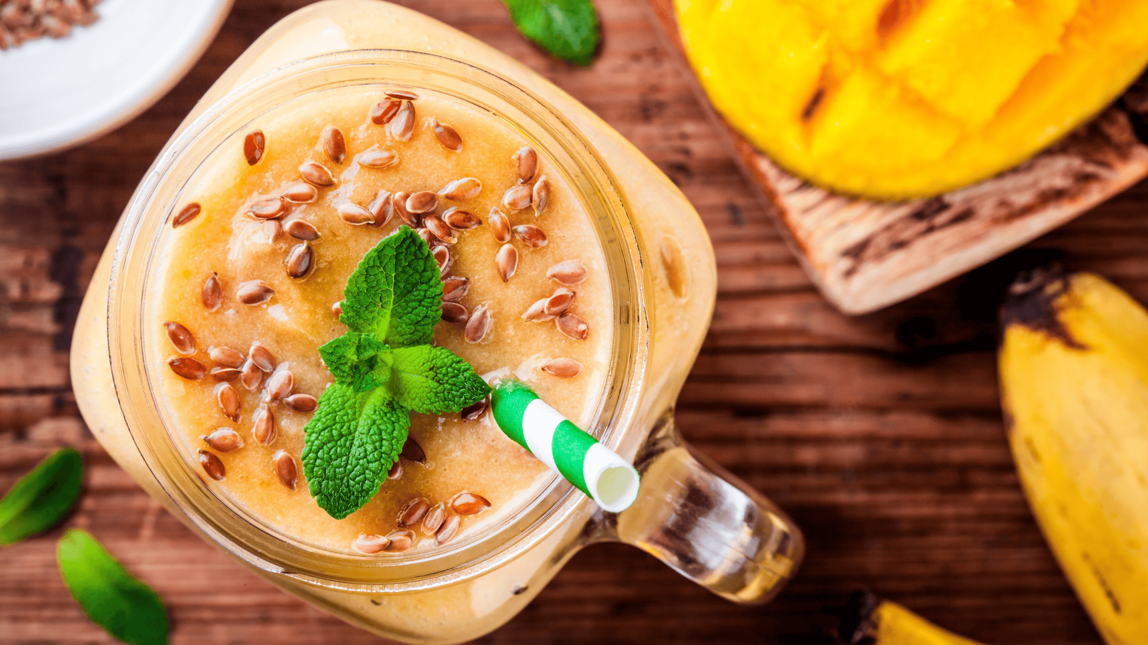 🚴♂️ NOM Smoothie mit Leinsamen – Perfekter Snack für Radfahrer bei Heißhunger nach einer langen Tour🥤