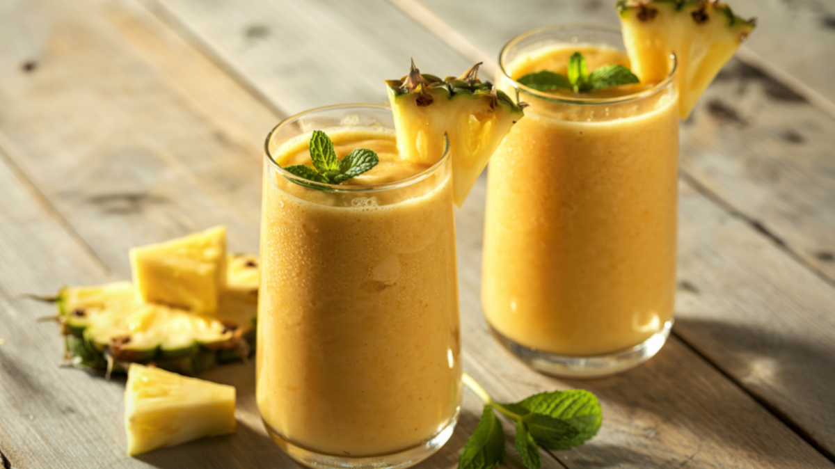 Ananas-Smoothie nach heißen Touren: Sommer pur für müde Muskeln