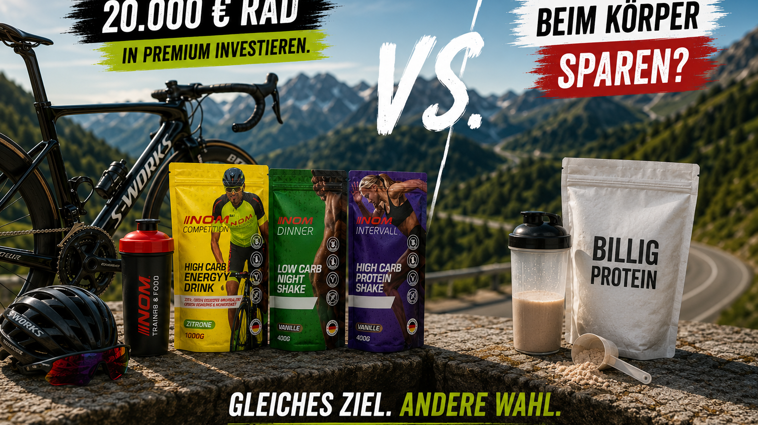 20.000 € Rad, 2 € Shake: Warum billige Sporternährung deine Regeneration sabotiert