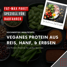 "Fat-Max Paket für Radfahrer mit veganem Protein aus Reis, Hanf und Erbsen für optimale Regeneration."
