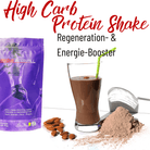 "NOM Intervall High Carb Protein Shake Schokolade, Regeneration- und Energie-Booster mit Mandeln."
