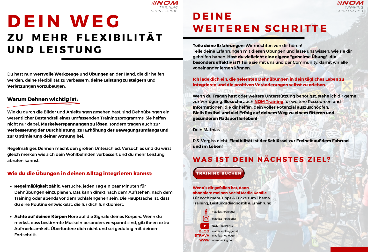 "Anleitung für mehr Flexibilität und Leistung: Tipps zum Dehnen, Integration in den Alltag und nächste Schritte zur Verbesserung."
