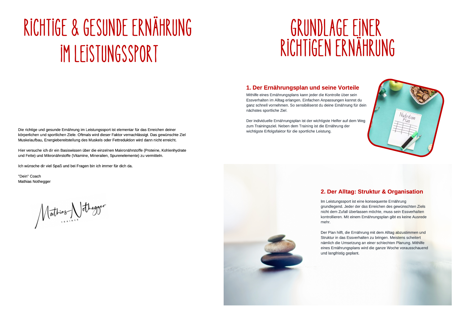 "Ernährungstipps für Leistungssport: Fokus auf Ernährungspläne, Struktur und Makronährstoffe."