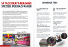 "14-Tage-Krafttraining für Radfahrer mit Tipps und Anleitungen."