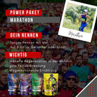 "NOM Power Paket Marathon mit NOM Basic, NOM Intervall, NOM Dinner und NOM Competition für optimale Energieversorgung, Fettstoffwechsel und Regeneration bei langen Ausdauerläufen."