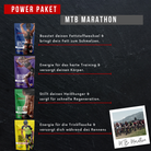 "NOM Power Paket MTB Marathon mit NOM Basic, NOM Intervall, NOM Dinner und NOM Competition für ausgewogene Energieverfügbarkeit, kontrollierten Fettstoffwechsel und zuverlässige Regeneration bei langen Offroad-Rennen."