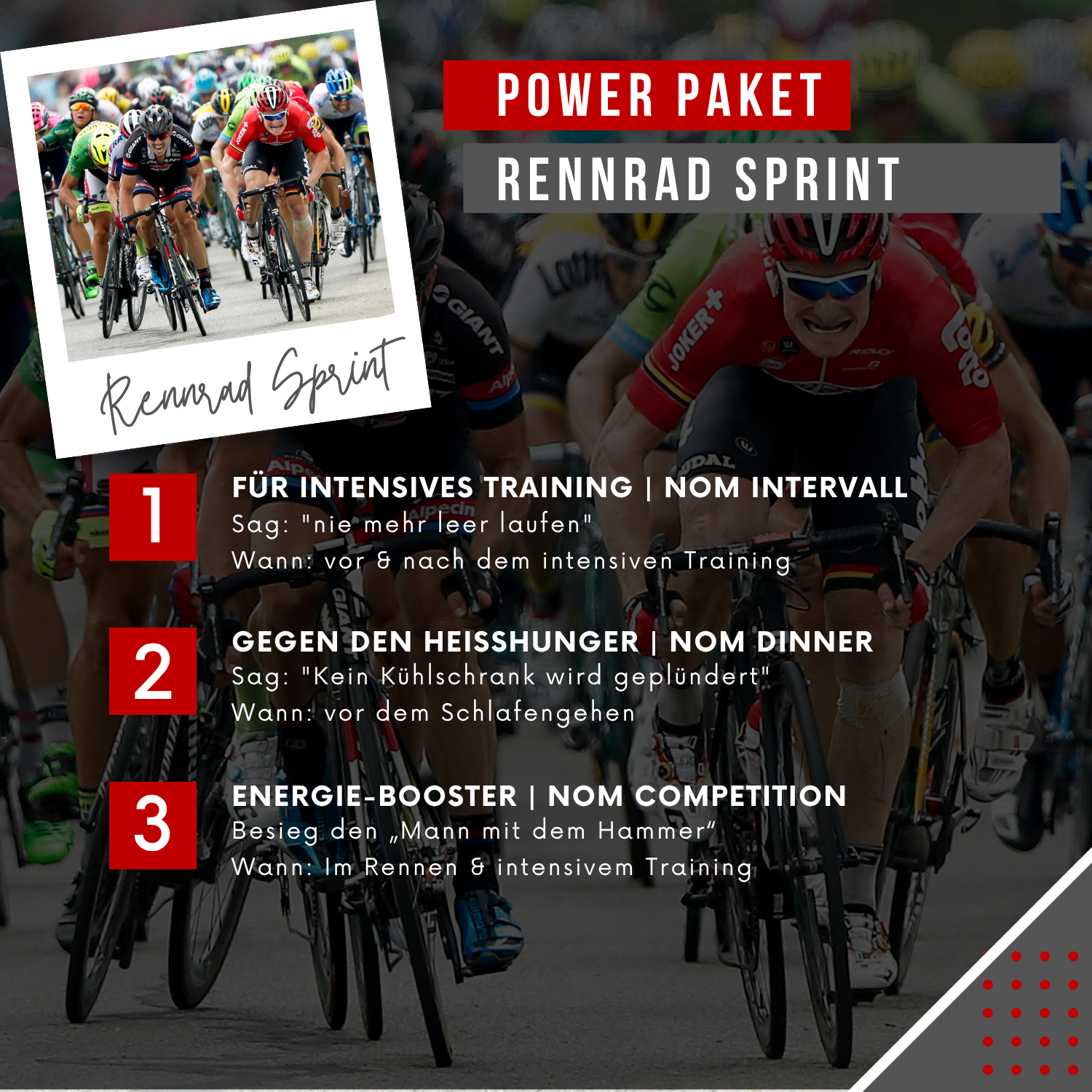 was essen nach rennrad training Paket Rennrad Sprint